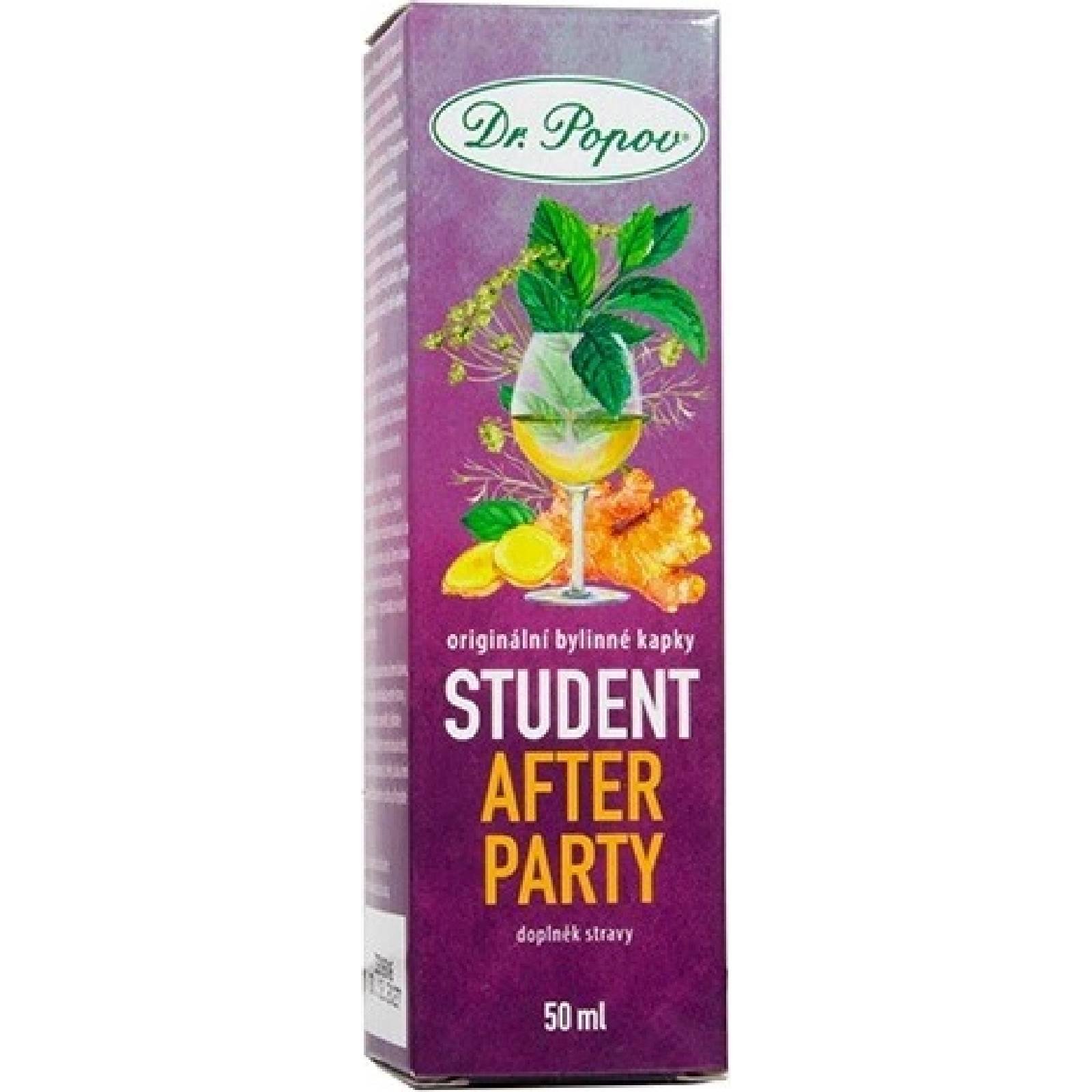 Dr. Popov Student After Party bylinné kapky 50 ml